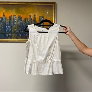 Ann Taylor peplum white top